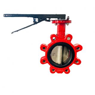 100mm lug type butterfly valve locked 