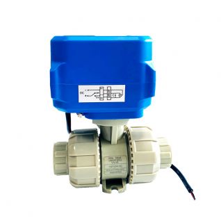 DC12V/DC24V AC220V PVC /UPVC 2 way electric ball valve for water  