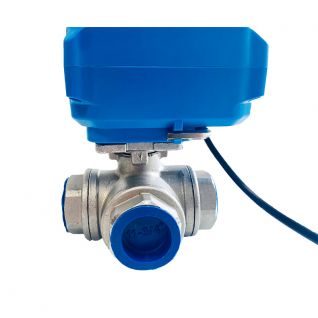 L Type12V  stainless steel electric actuator ball valve 